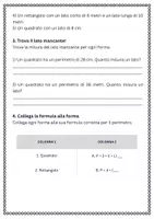 anteprima - Esercizi - Applicare le formule P=4×l per quadrati e P=2×(l+L) per rettangoli: misurare e calcolare perimetri di quadrati e rettangoli - Pagina 2