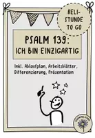 Vorschau - Stundenentwürfe - Reli-Stunde To Go: Ich bin einzigartig (Psalm 139) - Deckblatt