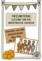 Vorschau - Präsentationen/Tafelbilder - Tafelmaterial: Gleichnis von den anvertrauten Talenten - Deckblatt
