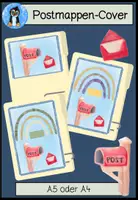 Vorschau - Mal- und Bastelvorlagen - Postmappe | A4 & A5 Vorlage beschriftbar | Classroom Management | Elternarbeit - Deckblatt
