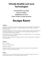 Vorschau - Spiele - Virtuelle Realität und neue Technologien (Escape Room) - Deckblatt