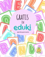 Vista previa - Decoración del aula - Banderines de colores BIENVENIDOS - CAST / CAT / ENG - página 1