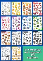 Vorschau - Poster - Farben lernen mit 14 Postern – Sprachförderung für DAZ/DAF-Kinder mit klaren Bildkarten - Seite 1