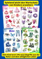 Vorschau - Poster - Farben lernen mit 14 Postern – Sprachförderung für DAZ/DAF-Kinder mit klaren Bildkarten - Seite 3