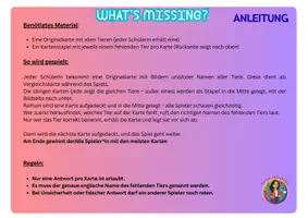 Vorschau - Spiele - What’s missing - Farm animals, Bauernhoftiere - Seite 1