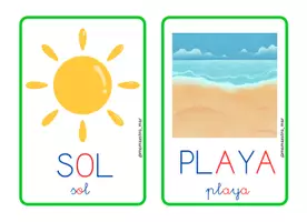Vista previa - Tarjetas / Manipulativos - FLASHCARDS VERANO DIBUJOS @mamaestra_mar - página 2