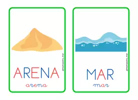 Vista previa - Tarjetas / Manipulativos - FLASHCARDS VERANO DIBUJOS @mamaestra_mar - página 3