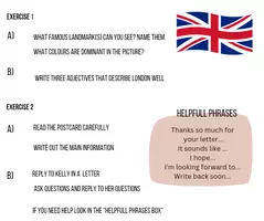 Vorschau - Stundenentwürfe - London Postkarte mit Text und Aufgaben - Seite 2