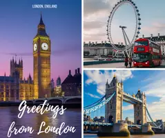 Vorschau - Stundenentwürfe - London Postkarte mit Text und Aufgaben - Deckblatt