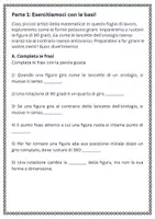 anteprima - Esercizi - Disegnare figure ruotate di 90° in senso orario e antiorario - Pagina 1
