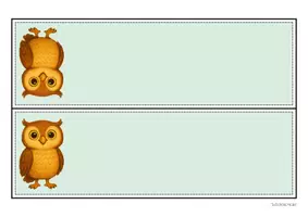Vorschau - Mal- und Bastelvorlagen - Eulenklasse - Namensschilder (Schulstart) - Seite 1