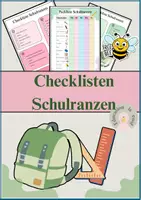 Vorschau - Anderer Materialtyp - Checkliste / Packliste für Schulranzen | für jeden Tag - Deckblatt