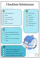 Vorschau - Anderer Materialtyp - Checkliste / Packliste für Schulranzen | für jeden Tag - Seite 2