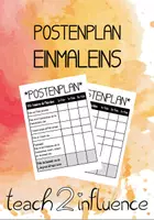 Vorschau - Poster - Postenplan Einmaleins - Deckblatt