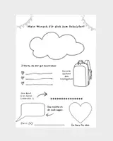Vorschau - Anderer Materialtyp - Einschulungs-Bundle: Wunschkarten & Ausfüllblatt für Erstklässler - Deckblatt