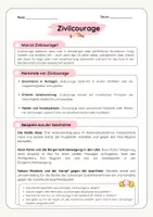 Vorschau - Arbeitsblätter - Zivilcourage: Szenarien reflektieren und Lösungen entwickeln - Deckblatt