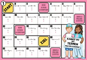 Vorschau - Spiele - TERME (ohne Potenzen) - Multiplikation (Brettspiele) - Seite 1