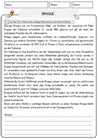 Vorschau - Arbeitsblätter - Braque Arbeitsblätter mit Fragen + Lösungen AB - Seite 1