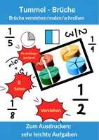 Vorschau - Unterrichtsreihen - Brüche - Erklärung und sehr einfache Übungen - Deckblatt