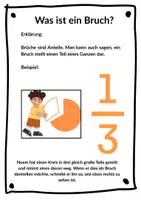 Vorschau - Unterrichtsreihen - Brüche - Erklärung und sehr einfache Übungen - Seite 1