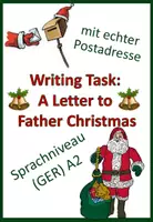 Vorschau - Arbeitsblätter - Writing a letter to Father Christmas, UK, mit echter Postadresse - Deckblatt