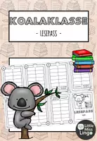 Vorschau - Arbeitsblätter - Koalaklasse - Lesepass - Deckblatt