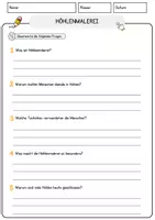 Vorschau - Arbeitsblätter - Höhlenmalerei Arbeitsblätter mit Fragen + Lösungen AB - Seite 3