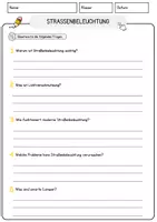 Vorschau - Arbeitsblätter - Straßenbeleuchtung Arbeitsblätter mit Fragen + Lösungen AB - Seite 3