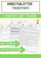 Vorschau - Arbeitsblätter - Treibstoffe Arbeitsblätter mit Fragen + Lösungen AB - Deckblatt