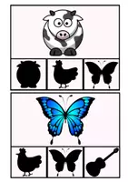 anteprima - Clipart / Immagini originali - MATCHING OMBRA UGUALE TRA 3 - Pagina di copertina