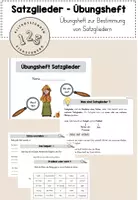 Vorschau - Stundenentwürfe - Satzglieder - Übungsheft (3./4. Klasse) - Deckblatt