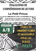 Aperçu - Tests - 📘 4 évaluations de lecture sur «Le Petit Prince» de Antoine de Saint-Exupéry (versions A/B) – pour un contrôle ciblé chapitre par chapitre en classe - Page de couverture
