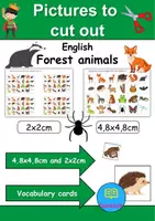 Vorschau - Arbeitsblätter - Vokabelbilder Forest animals - Bildkarten Englisch - Deckblatt