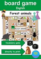 Vorschau - Arbeitsblätter - Boardgame: Forest animals | Brettspiel Englisch - Deckblatt