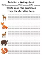 Vorschau - Test - GRATIS - Dictate Forest animals - Englisch Ditkat - Seite 2
