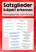 Vorschau - Stationenlernen - Subjekt erkennen - Übungskarten mit Lösung - Deckblatt