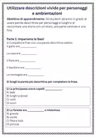 anteprima - Schede informative - Utilizzare descrizioni vivide (personaggi e ambientazioni) - Pagina 1
