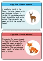 Vorschau - Unterrichtsreihen - Copy card index / Abschreibkarten: Forest animals - Englisch - Seite 1
