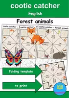 Vorschau - Spiele - Forest animals: Himmel und Hölle / Cootie Catcher - Englisch - Deckblatt