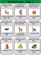 Vorschau - Mal- und Bastelvorlagen - Bewegungsspiel: Forest animals - Englisch - Seite 2