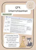 Vorschau - Stundenentwürfe - Gewaltfreie Kommunikation - Wolfs- und Giraffensprache - Planung Unterrichtseinheit (Geeignet fürs Referendariat) - Deckblatt