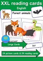 Vorschau - Spiele - XXL Picture-word cards: Forest animals - Englische XXL Bildkarten & Lesekarten - Deckblatt