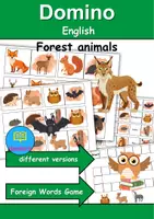 Vorschau - Mal- und Bastelvorlagen - Domino Forest animals - Bastelvorlage - Englisch - Deckblatt