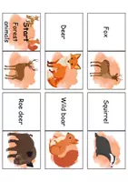 Vorschau - Mal- und Bastelvorlagen - Domino Forest animals - Bastelvorlage - Englisch - Seite 2