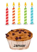 Vorschau - Poster - Muffin Geburtstagskalender mit Kerzen - Seite 1