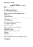 Aperçu - Tests - 📘 4 évaluations de lecture sur «Tristan et Iseut» – pour un contrôle ciblé chapitre par chapitre en classe (versions A/B) - Page 1