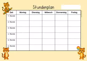 Vorschau - Arbeitsblätter - Tigerklasse - Stundenplan - Seite 3