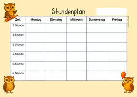Vorschau - Arbeitsblätter - Eulenklasse - Stundenplan - Seite 3