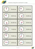 Vorschau - Spiele - Uhrendomino: Viertel Stunden, mit Ziffern, 24h, (V2) - Seite 2