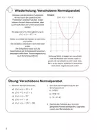 Vorschau - Arbeitsblätter - Wiederholung Klasse 9 - quadratische Funktionen - Seite 2